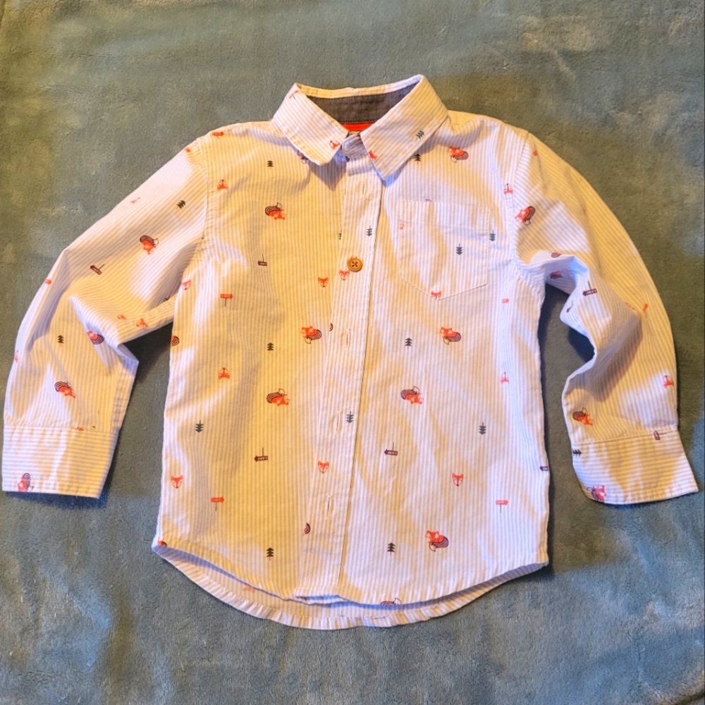 Fox Long Sleeve Button Up Shirt